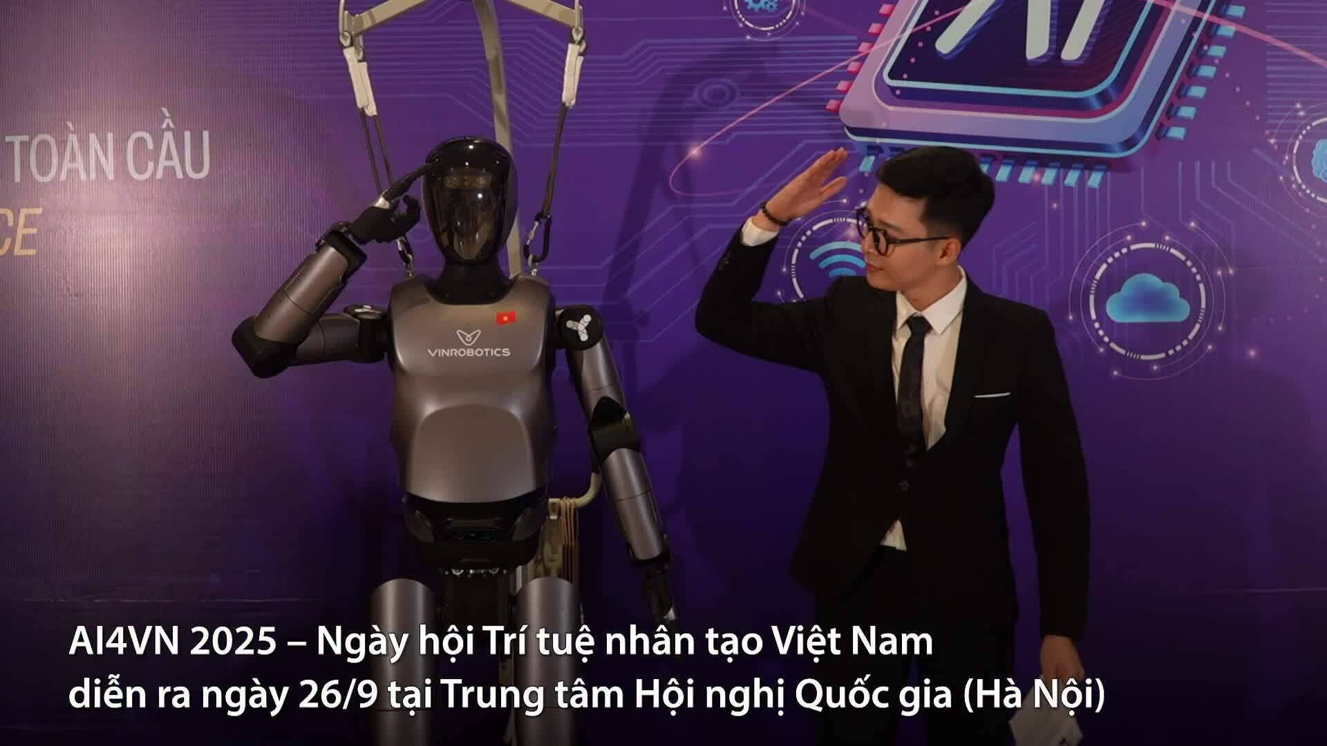 Robot hình người khen MC AI4VN 2025 điển trai