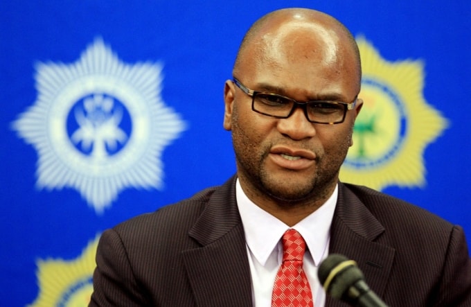 Ông Nkosinathi Emmanuel Nathi Mthethwa phát biểu tại Nam Phi vào tháng 2/2014, khi còn giữ chức bộ trưởng cảnh sát. Ảnh: AFP