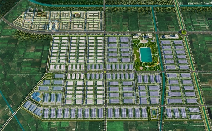 Toàn cảnh khu công nghiệp Prodezi 400 ha và khu đô thị sinh thái La Home 100 ha. Ảnh: Prodezi