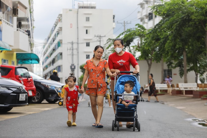 Cuộc sống ở khu nhà ở xã hội Lê Thành An Lạc, TP HCM. Ảnh: Quỳnh Trần