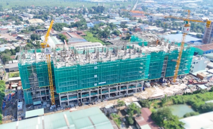 Công trình The Aspira duy trì tiến độ thi công. Ảnh: Sai Gon High Rise