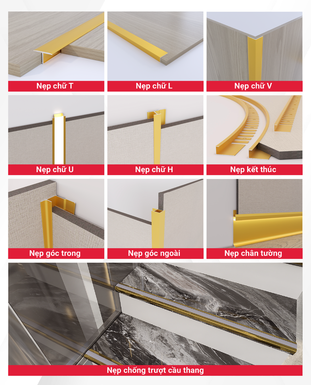 A-Z Nẹp nhôm trang trí: Các Loại, giá và lưu ý khi thi công - Ảnh 2.