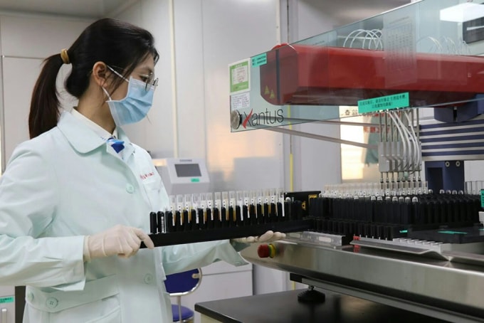 Phòng xét nghiệm của Trạm huyết học Trung tâm quận Thuận Đức. Ảnh: Trạm huyết học trung tâm quận Thuận Đức