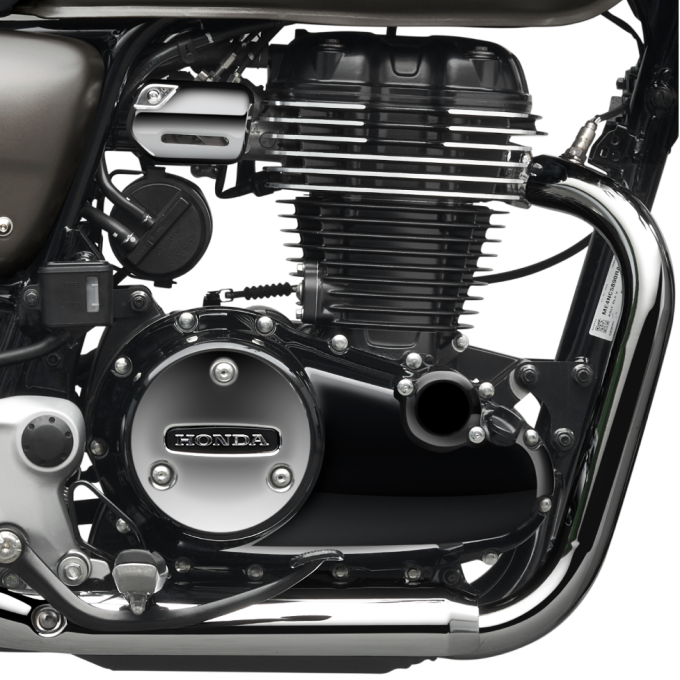 Động cơ một xi-lanh trên CB350 H’ness. Ảnh: HVN