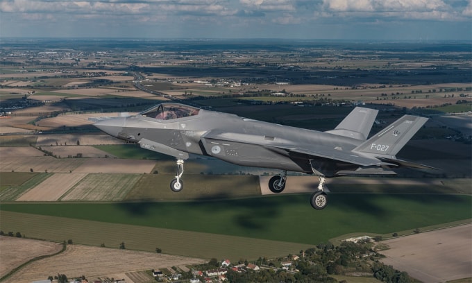 Tiêm kích tàng hình F-35 của Hà Lan trong ảnh công bố ngày 1/10. Ảnh: Bộ Quốc phòng Hà Lan