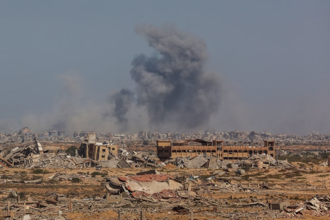 Khung cảnh tan hoang tại Gaza City ngày 2/10. Ảnh: AFP