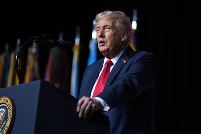 Tổng thống Mỹ Donald Trump tại Quantico, Virginia, ngày 30/9. Ảnh: AFP
