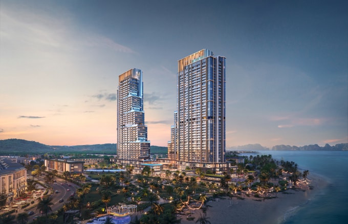 Aria Bay sở hữu vị trí sát biển, kế bên vịnh di sản. Ảnh: BIM Land