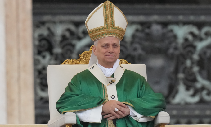Giáo hoàng Leo XIV tại Vatican hôm 5/10. Ảnh: AP