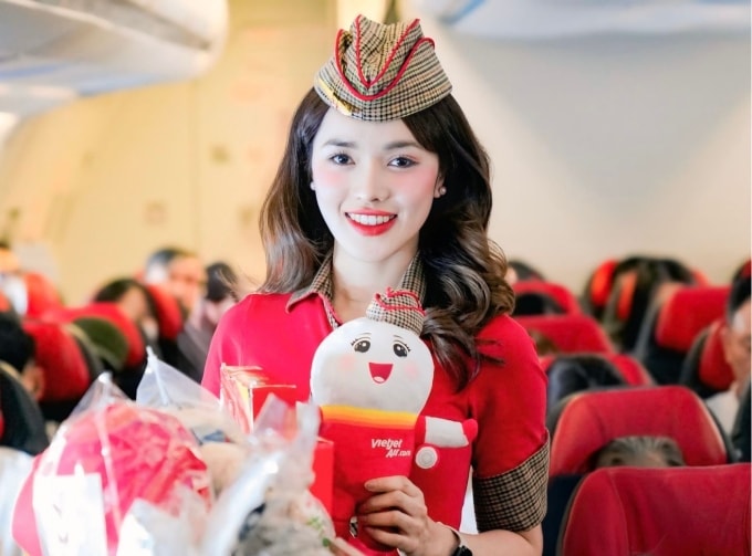 Tiếp viên hàng không của Vietjet. Ảnh: Tài Nguyễn