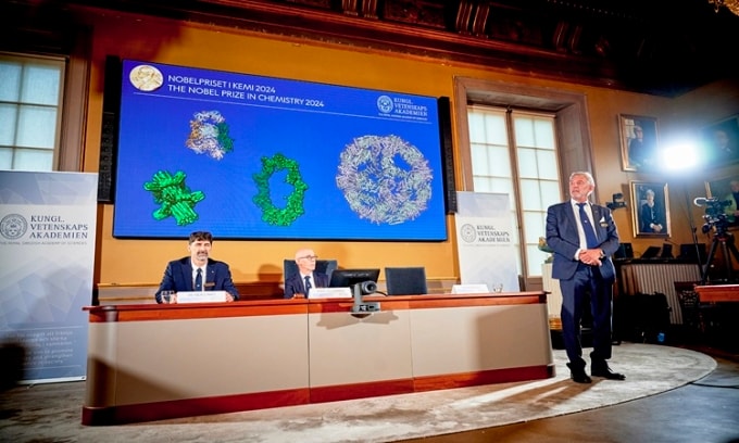 Nghiên cứu protein giành giải Nobel Hóa học năm 2024. Ảnh: KVA
