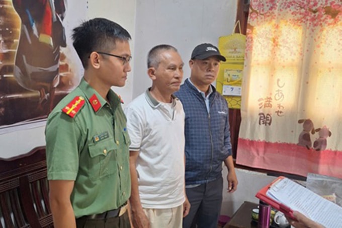 Huỳnh Ngọc Tuấn lúc bị bắt. Ảnh: Công an Đăk Lăk