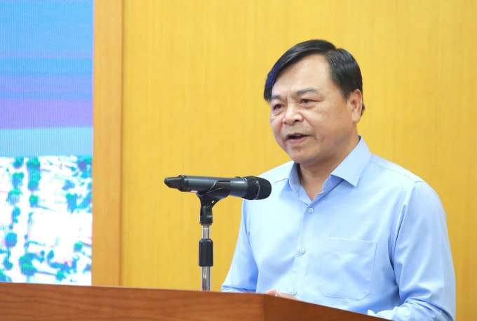 Thứ trưởng Nông nghiệp và Môi trường nói tại cuộc họp. Ảnh: Q.H
