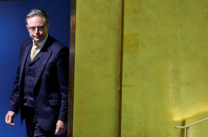 Thủ tướng Bỉ Bart De Wever tới phát biểu tại Đại hội đồng Liên hợp quốc lần thứ 80 ở trụ sở LHQ tại New York, Mỹ, ngày 25/9/2025. Ảnh: Reuters