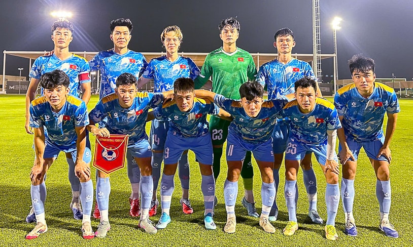 Đội hình ra sân của U23 Việt Nam (Ảnh: VFF)