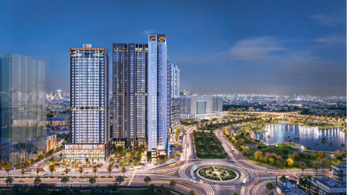 Tổ hợp căn hộ - văn phòng The Matrix One tại ngã tư Mễ Trì - Lê Quang Đạo. Ảnh: MIK Group