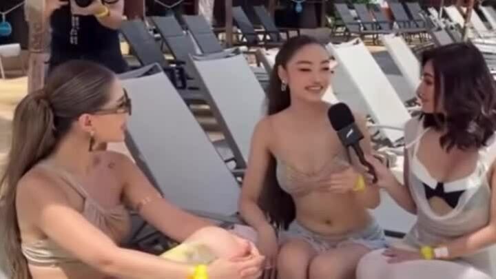 Yến Nhi trả lời phỏng vấn bằng tiếng Anh tại Miss Grand International