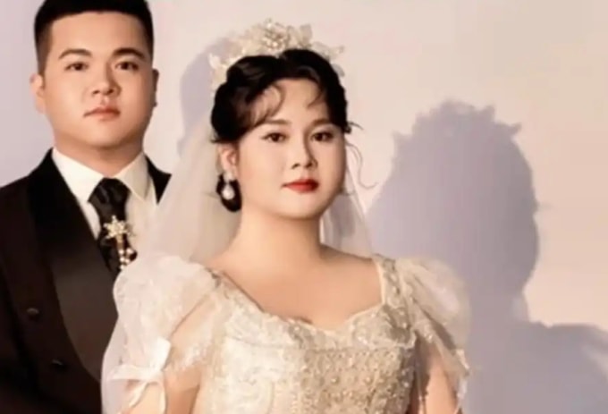 Liang Caiyu và He Xiansheng khi mới cưới. Ảnh: World Journal