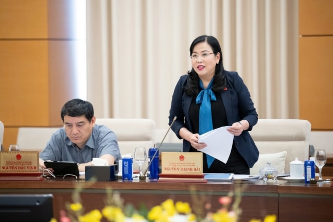 Chủ nhiệm Ủy ban Công tác đại biểu Quốc hội Nguyễn Thanh Hải phát biểu tại cuộc họp, ngày 13/10. Ảnh: Trung tâm báo chí Quốc hội