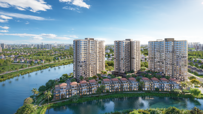 Trellia Cove được bao quanh bởi dòng chảy tự nhiên. Ảnh: Nam Long