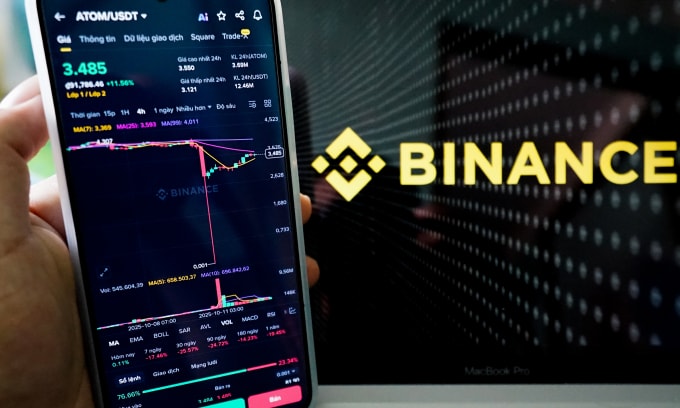 Token ATOM giảm giá mạnh, mất gần toàn bộ giá trị trong thời gian ngắn. Ảnh: Bảo Lâm