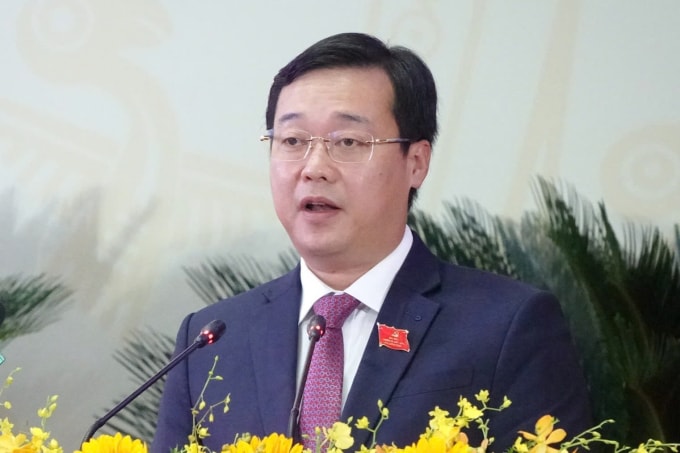 Ông Lê Quốc Phong thời điểm làm Bí thư Tỉnh ủy Đồng Tháp. Ảnh: Hồng Ngự
