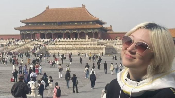 Alice trong chuyến du lịch Trung Quốc. Ảnh: Alice Jiao
