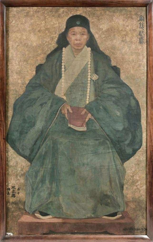 Tranh Chân dung mẹ tôi từng được đấu giá 200.000 euro tại phiên của Art Research tại Paris, tháng 3/2023. Ảnh: Art Research Paris