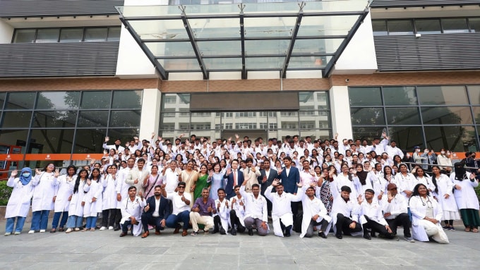 Sinh viên ngành y tại trường Đại học Đại Nam. Ảnh: DNU