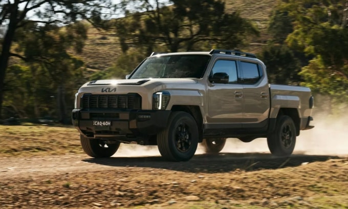 Bán tải Tasman phiên bản cabin đôi tại Australia. Ảnh: Kia