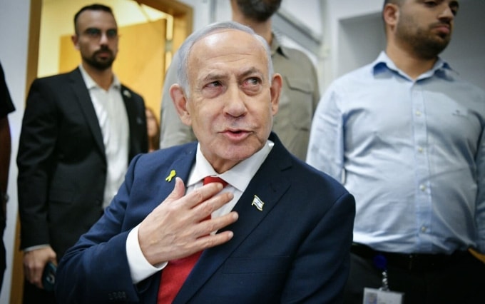 Thủ tướng Israel Benjamin Netanyahu tại tòa án quận Tel Aviv ngày 15/10. Ảnh: Times of Israel