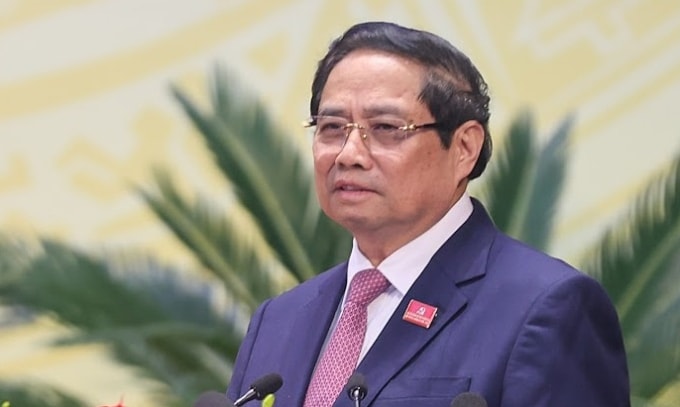 Thủ tướng Phạm Minh Chính phát biểu tại đại hội. Ảnh: VGP