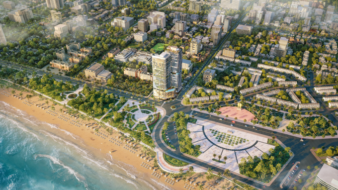 Dự án Q1 Tower nằm ngay quảng trường Nguyễn Tất Thành. Ảnh: Phát Đạt