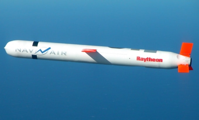 Tên lửa Tomahawk Block IV trong cuộc thử nghiệm năm 2002. Ảnh: US Navy