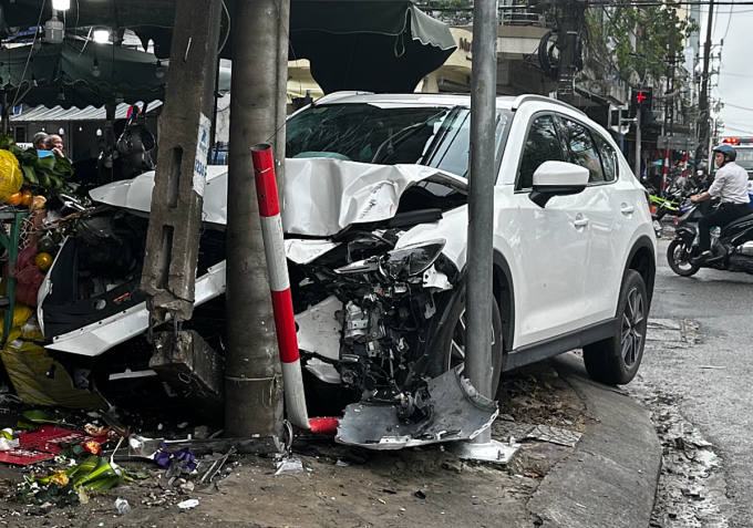 Hiện trường vụ tai nạn. Ảnh: Tú Anh