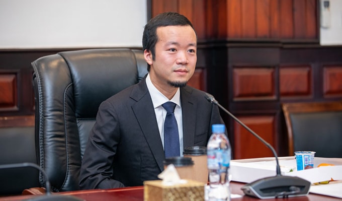 Doanh nhân gốc Hoa Chen Zhi trong một sự kiện tại Phnom Penh, hình ảnh được công bố vào năm 2022. Ảnh: Khmer Times