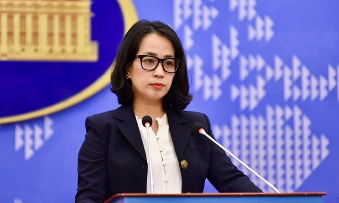 Người phát ngôn Bộ Ngoại giao Phạm Thu Hằng. Ảnh: Bộ Ngoại giao