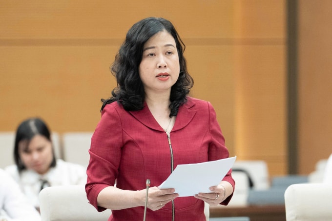 Bộ trưởng Y tế Đào Hồng Lan. Ảnh: Cổng TTĐT Quốc hội