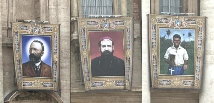 Từ trái sang lần lượt là Bartolo Longo,