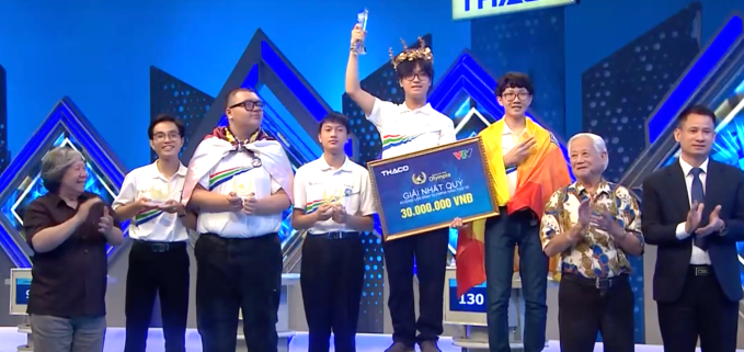 Khánh giành phần thưởng 30 triệu đồng. Ảnh chụp màn hình VTV
