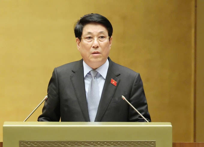 Chủ tịch nước Lương Cường phát biểu chiều 20/10. Ảnh: Cổng TTĐT Quốc hội