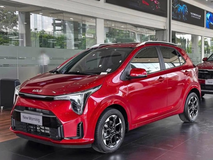 Kia Morning phiên bản mới tại một đại lý tại miền Bắc. Ảnh: Kia Thái Nguyên