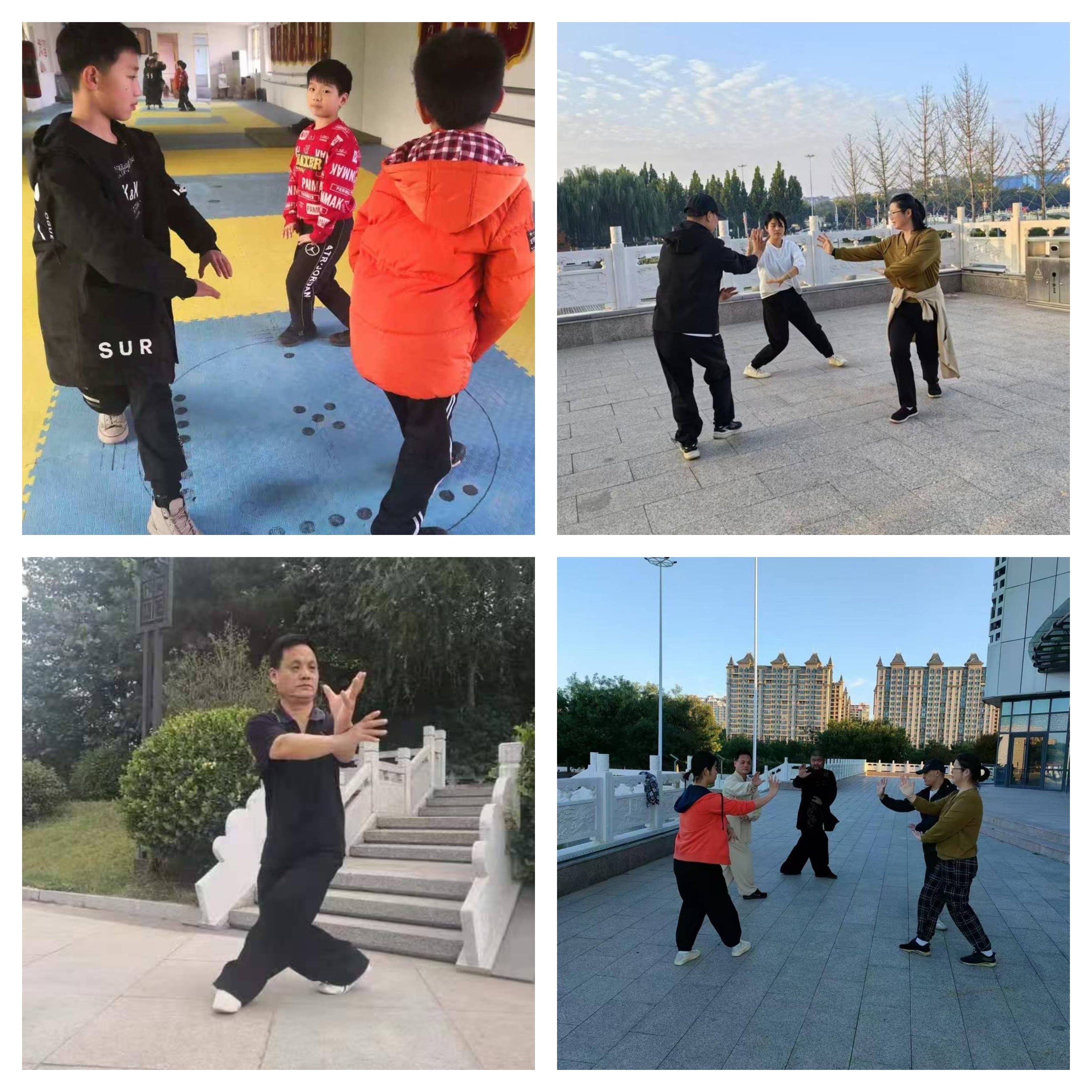 Người luyện Bát Quái Chưởng di chuyển theo hình tròn