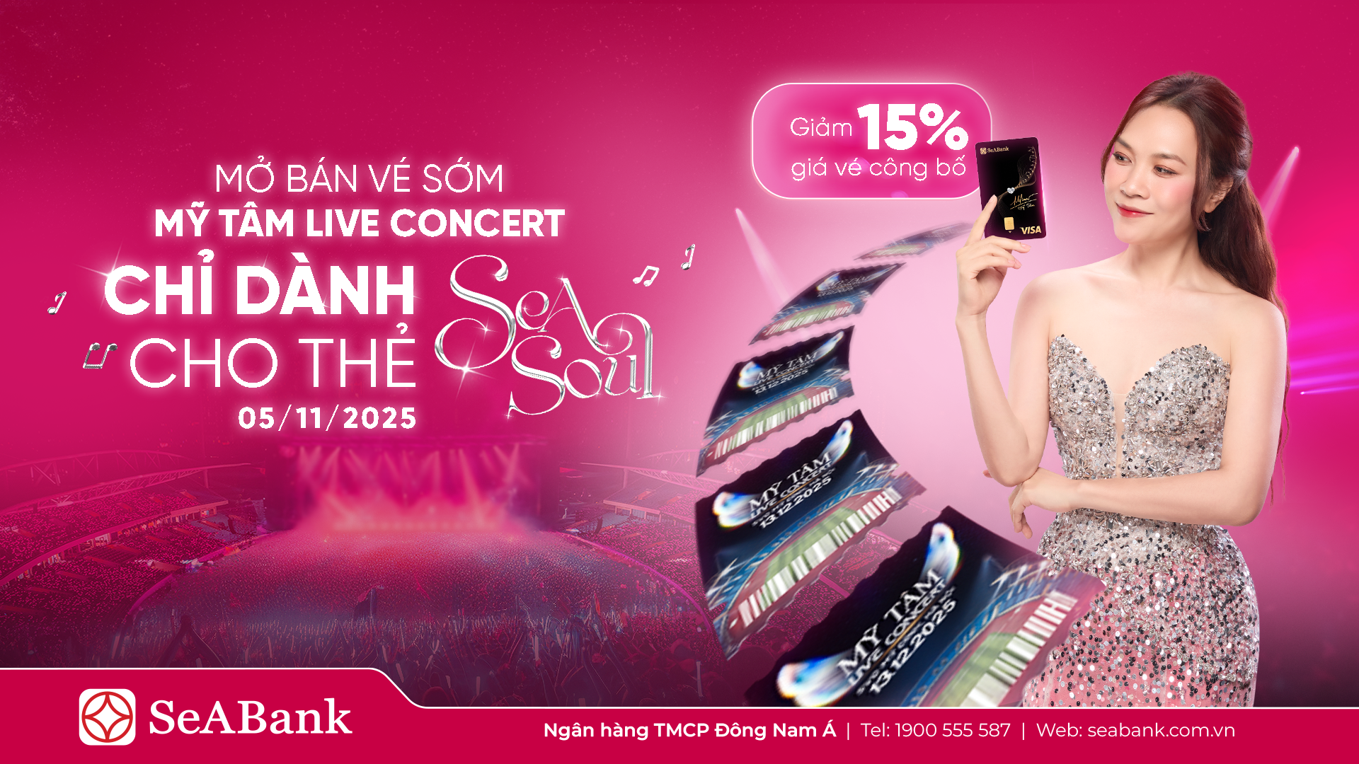 SeABank mang cơ hội săn vé miễn phí trải nghiệm Mỹ Tâm Live Concert 2025 - 1