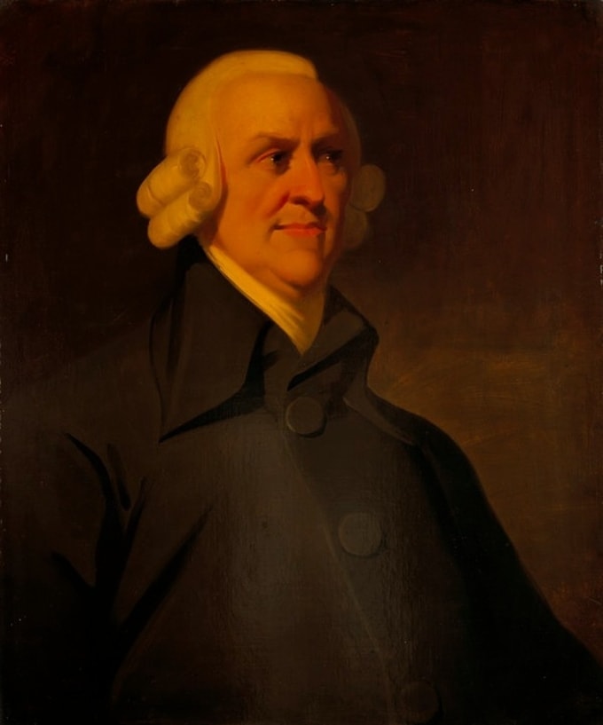 Chân dung nhà kinh tế học Adam Smith. Ảnh: National Galleries of Scotland