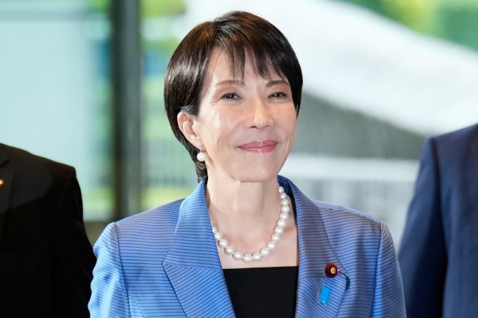 Bà Sanae Takaichi tại Văn phòng Thủ tướng Nhật Bản ở thủ đô Tokyo ngày 21/10. Ảnh: AP