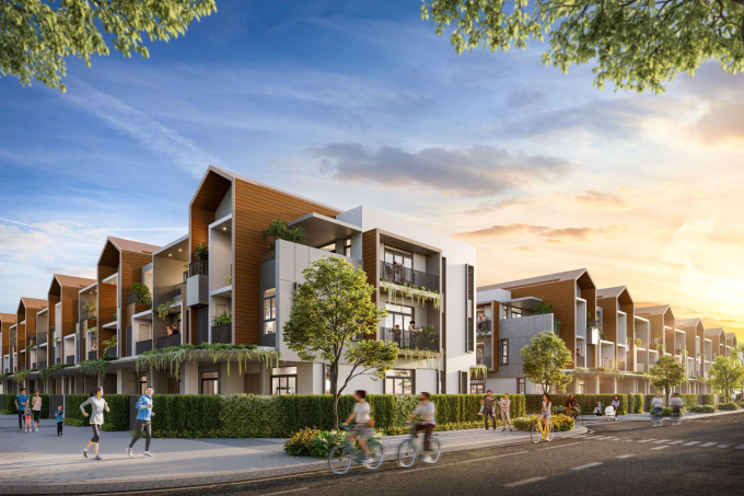 Phối cảnh tuyến nhà phố Artisan Park. Ảnh: Gamuda Land