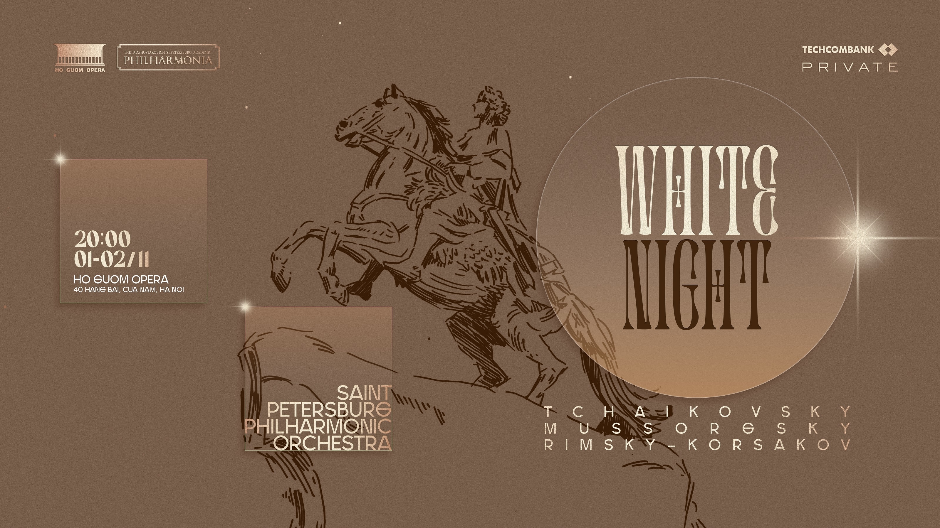 White Night là trải nghiệm độc bản mang đẳng cấp Hoàng gia, dành riêng cho hội viên Techcombank Private.