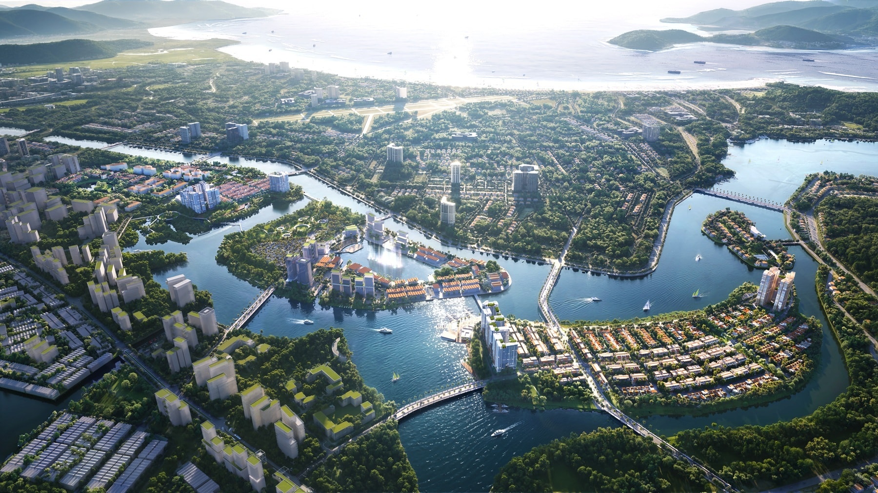 Ba đảo lớn của khu đô thị hỗn hợp Nha Trang kết nối kinh tế, văn hóa và du lịch.