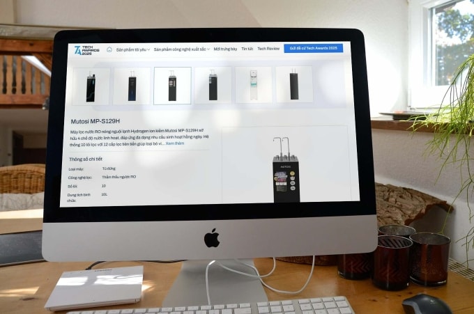 Giao diện cổng bình chọn máy lọc nước nóng lạnh có công nghệ ấn tượng.